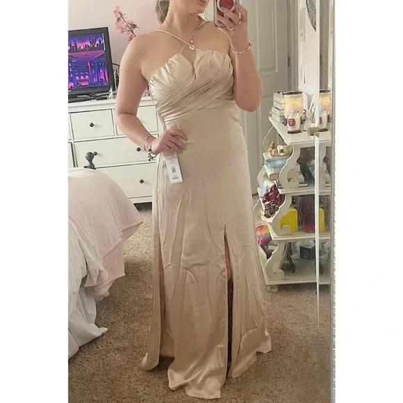 Revelry | Dresses | Champagne Bridesmaid Dress | Poshmark